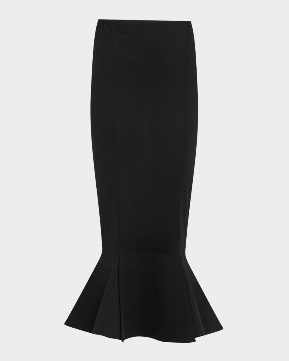 Cotton Jersey Midi Mermaid Skirt